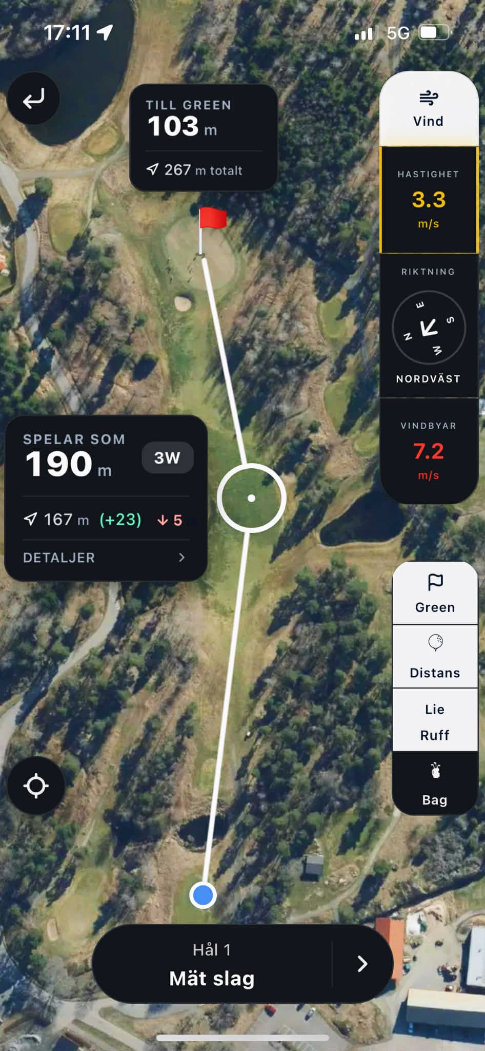 Caddio vy för runddata